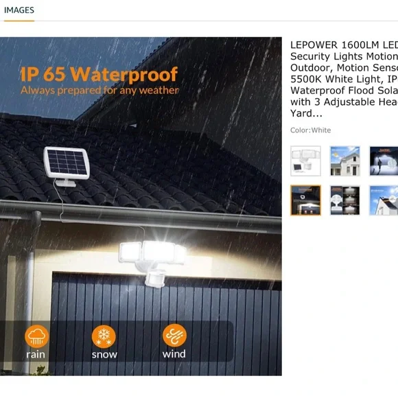 LED solar security lights - Picture 3 of 6